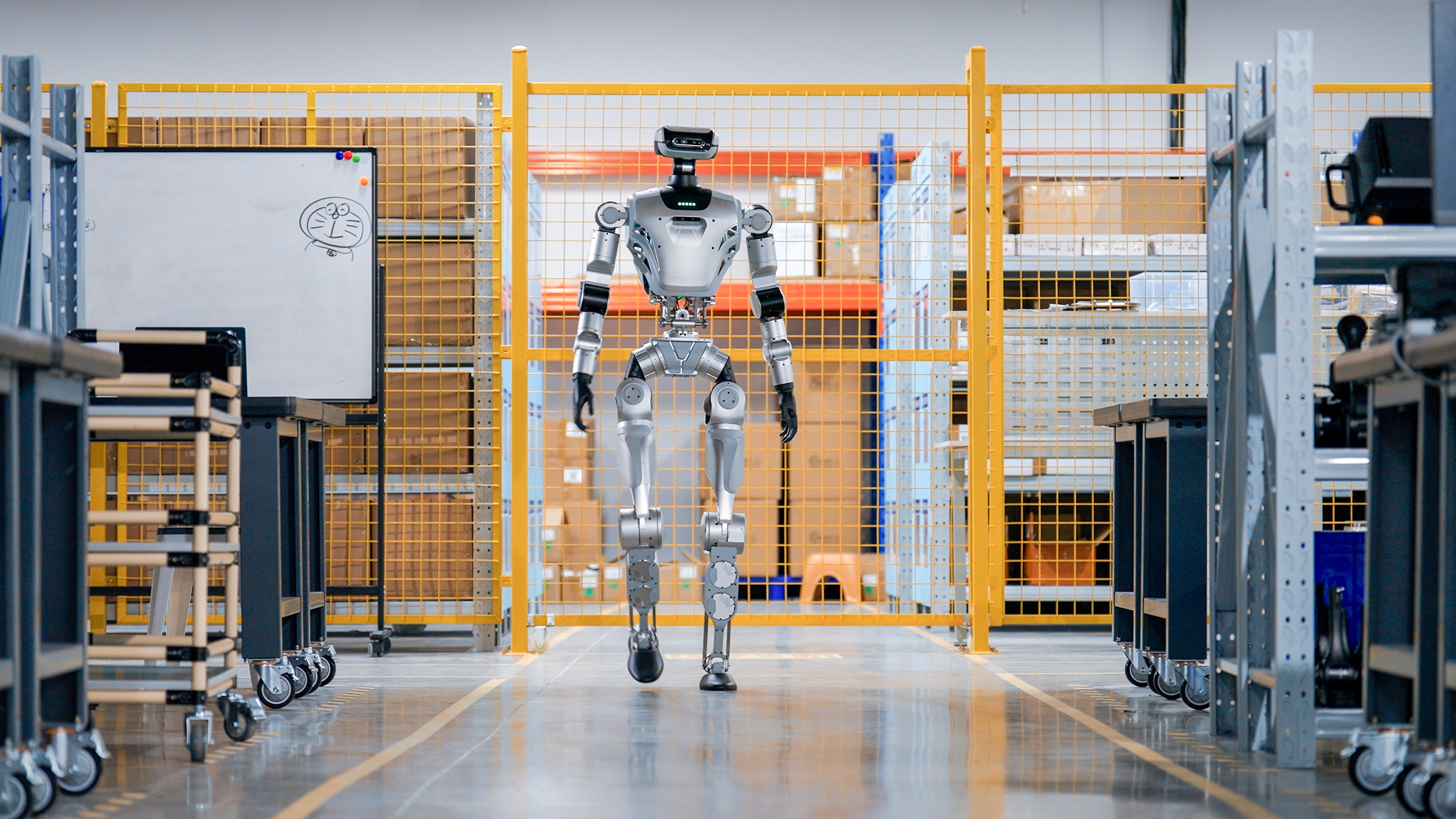 Standing Robot in hall